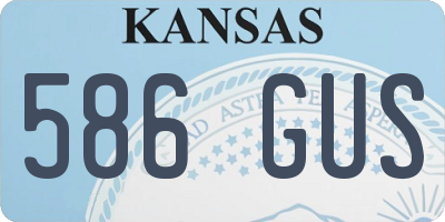KS license plate 586GUS