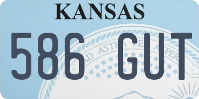 KS license plate 586GUT