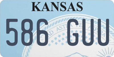 KS license plate 586GUU