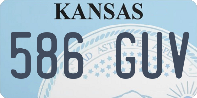 KS license plate 586GUV