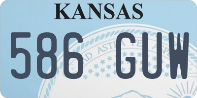 KS license plate 586GUW