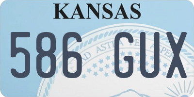 KS license plate 586GUX