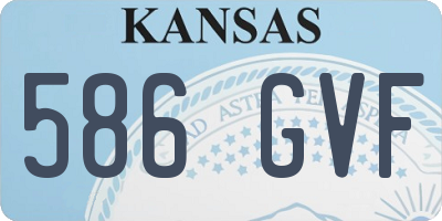KS license plate 586GVF