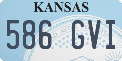 KS license plate 586GVI