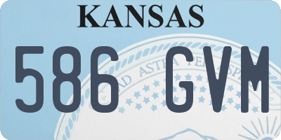 KS license plate 586GVM