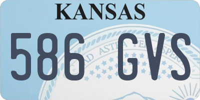 KS license plate 586GVS