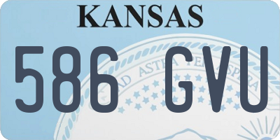 KS license plate 586GVU