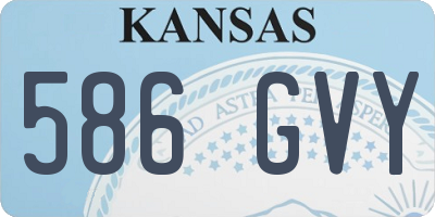 KS license plate 586GVY