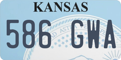 KS license plate 586GWA