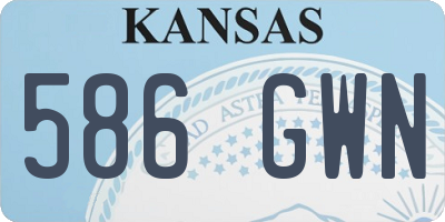 KS license plate 586GWN