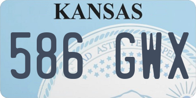 KS license plate 586GWX