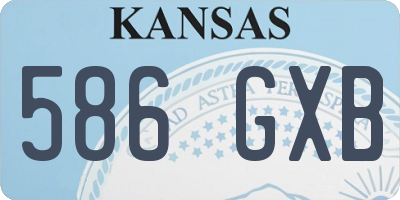 KS license plate 586GXB