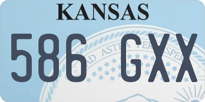 KS license plate 586GXX
