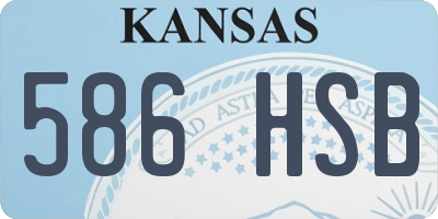KS license plate 586HSB