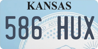 KS license plate 586HUX