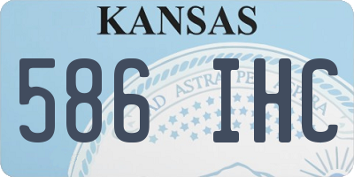 KS license plate 586IHC