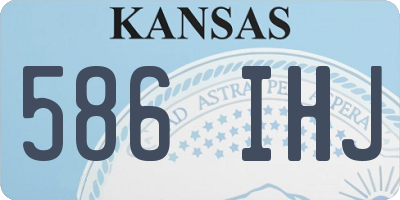 KS license plate 586IHJ