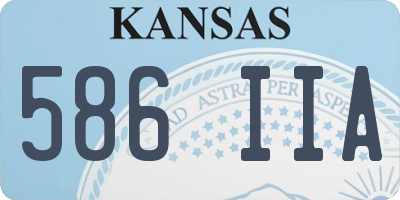 KS license plate 586IIA