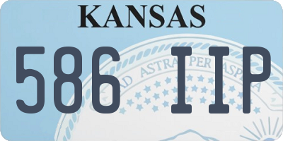 KS license plate 586IIP