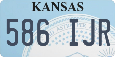 KS license plate 586IJR