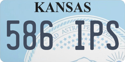 KS license plate 586IPS
