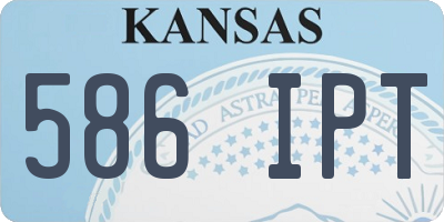 KS license plate 586IPT