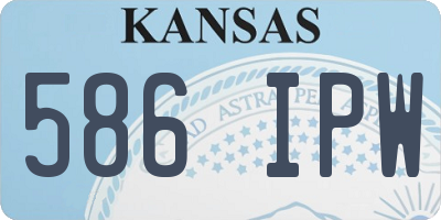 KS license plate 586IPW
