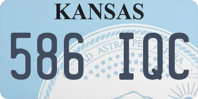 KS license plate 586IQC
