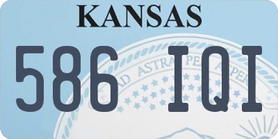 KS license plate 586IQI