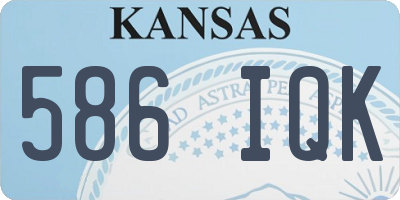KS license plate 586IQK
