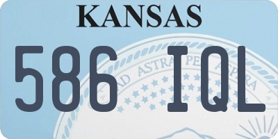 KS license plate 586IQL