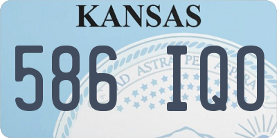 KS license plate 586IQO