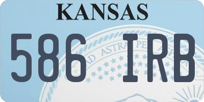 KS license plate 586IRB