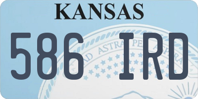 KS license plate 586IRD