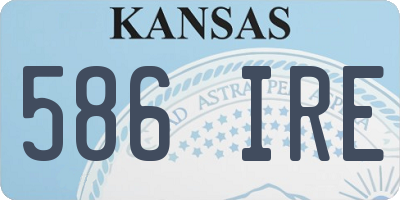 KS license plate 586IRE