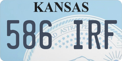 KS license plate 586IRF