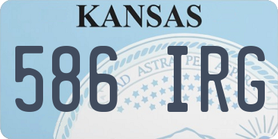 KS license plate 586IRG