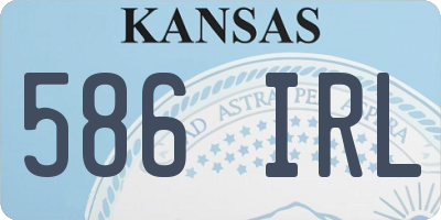 KS license plate 586IRL