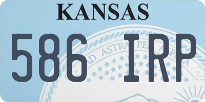 KS license plate 586IRP