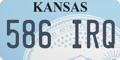 KS license plate 586IRQ