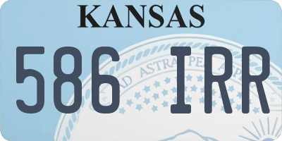 KS license plate 586IRR
