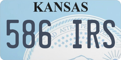 KS license plate 586IRS