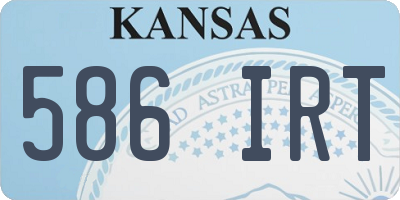KS license plate 586IRT