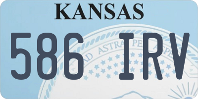 KS license plate 586IRV
