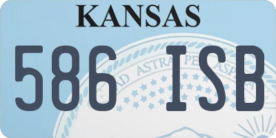 KS license plate 586ISB