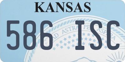 KS license plate 586ISC