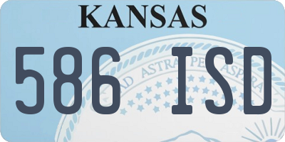 KS license plate 586ISD
