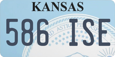 KS license plate 586ISE