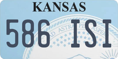 KS license plate 586ISI