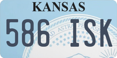 KS license plate 586ISK